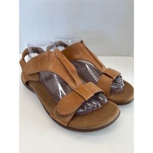 Taos Star Tan Leather T-Strap Comfort Sandals Womens Size 9 TSH-14039